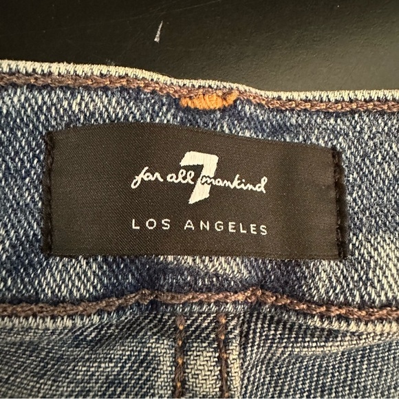 7 For All Mankind Men’s Blue Relaxed Jeans with Distressed Details Size 36 - Picture 12 of 16